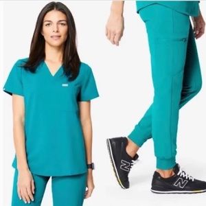 Figs Teal Small Catarina One Pocket / Small Petite Zamora